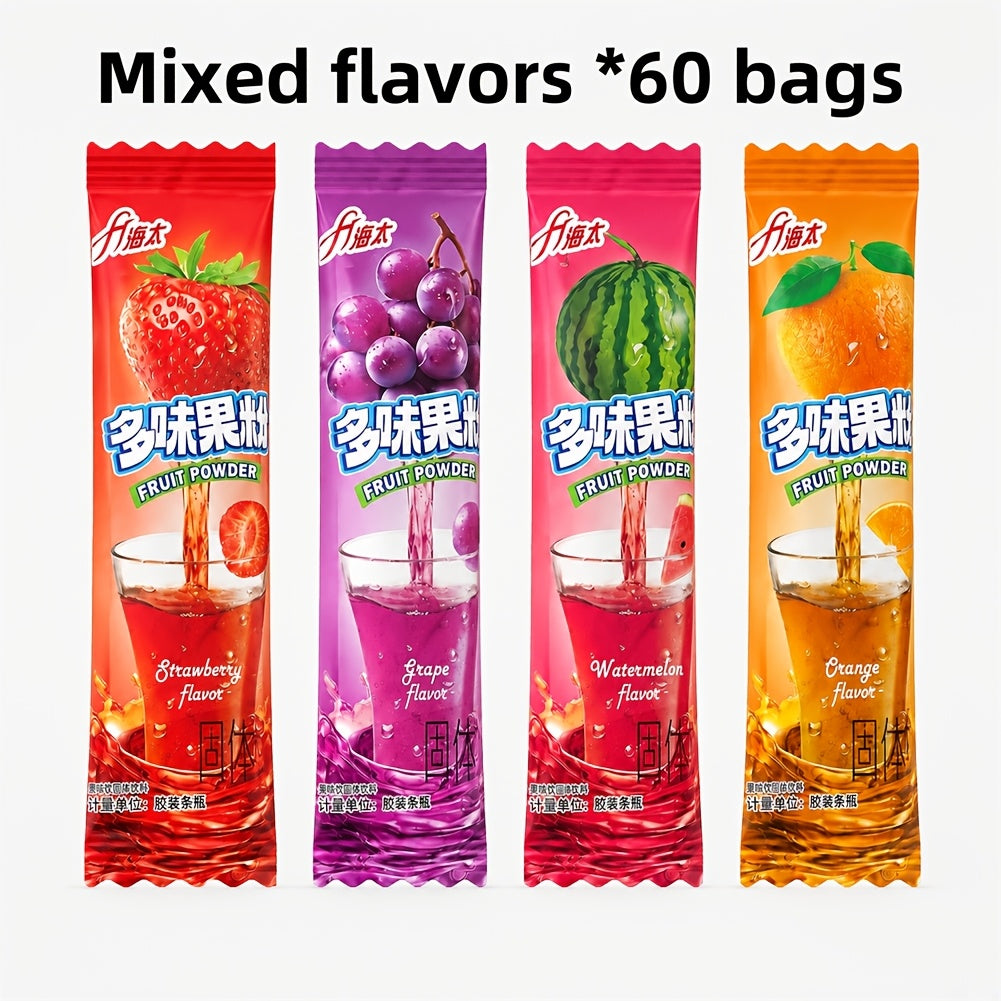 60-Bag Instant Fruit Drink Mix with Multi-Flavor Individual Sachets