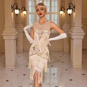 Cocktail Party Plus-size Sequined Beaded Mesh Dress