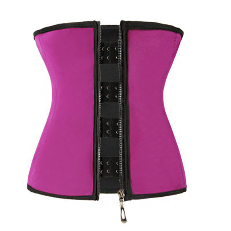 Court zipper bodysuit with adjustable waistband
