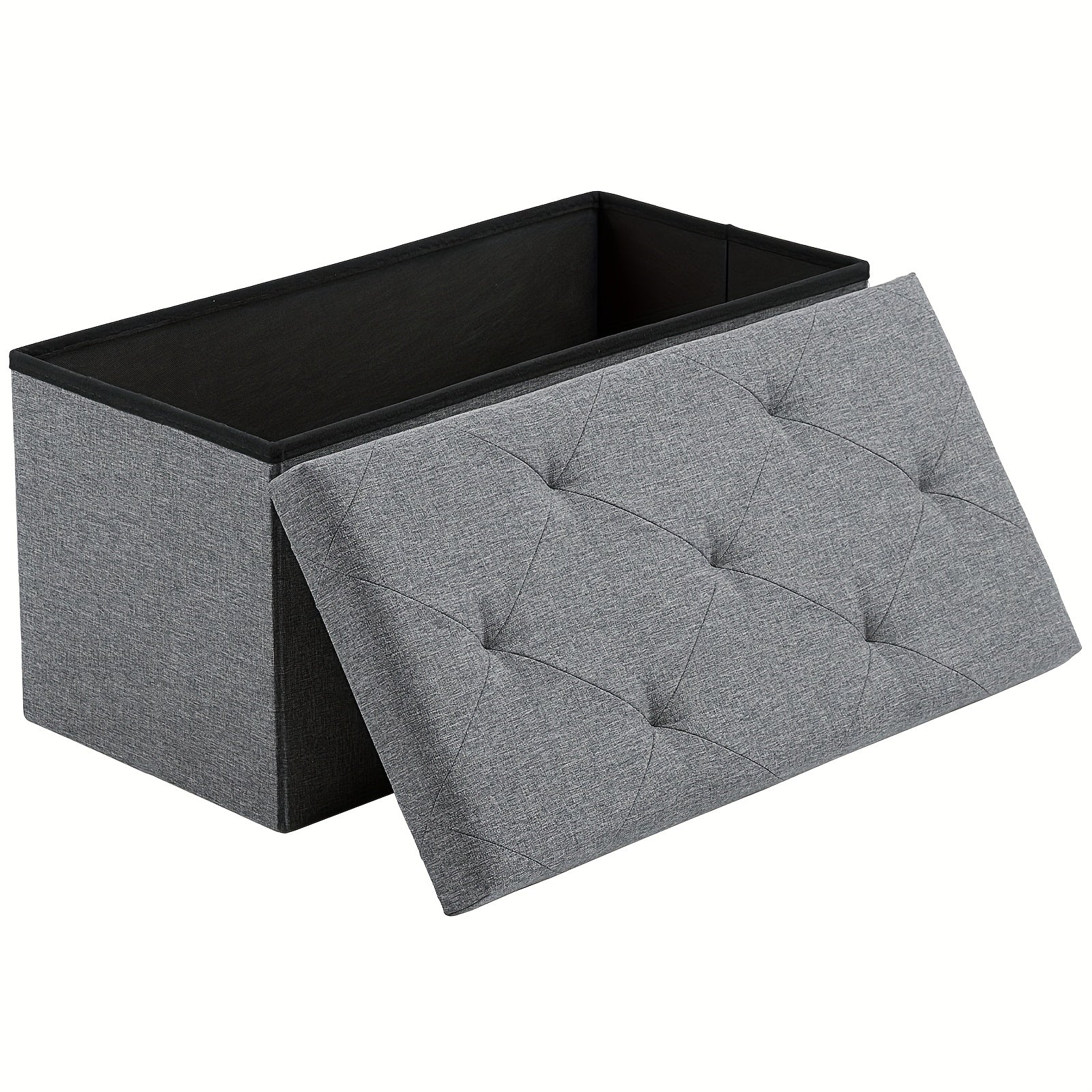 Storage Ottoman Bench, FoldingOttoman Stool, Ottoman with Storage, StorageChest, End Of Bed Bench, Padded Seat, StorageBench with Seating for Bedroom, Living Room, Mother's Day Thoughtful Gift