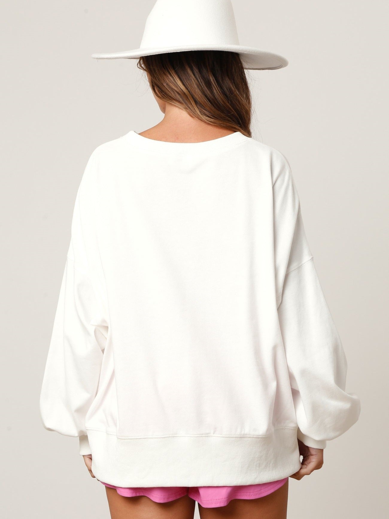 Women's Sequined Color-Block Long-Sleeve Sweater