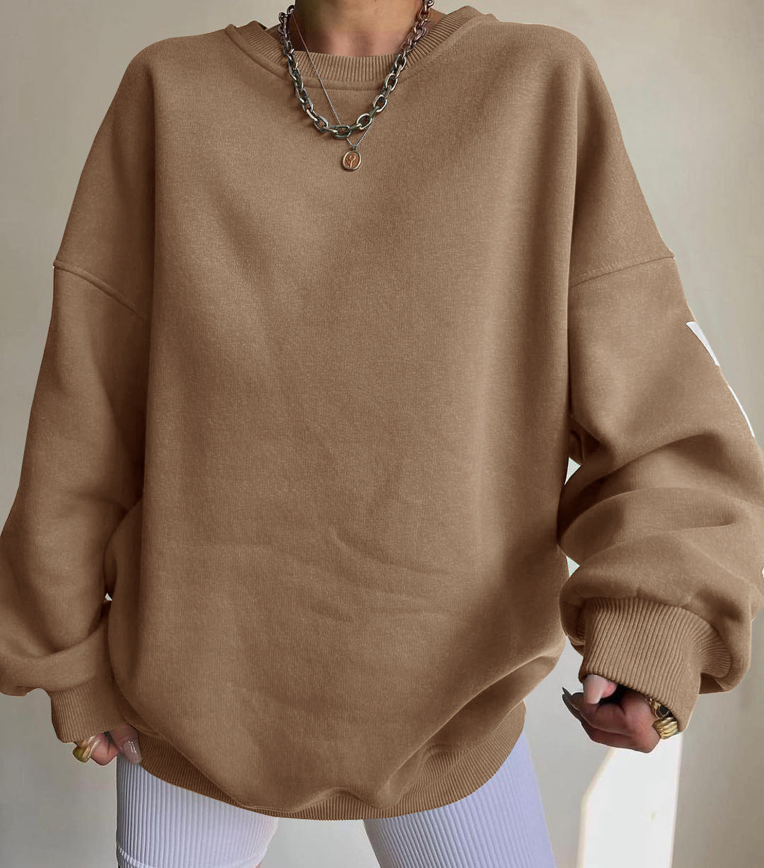 Women's Cozy Printed Thickened Long-Sleeve Sweater