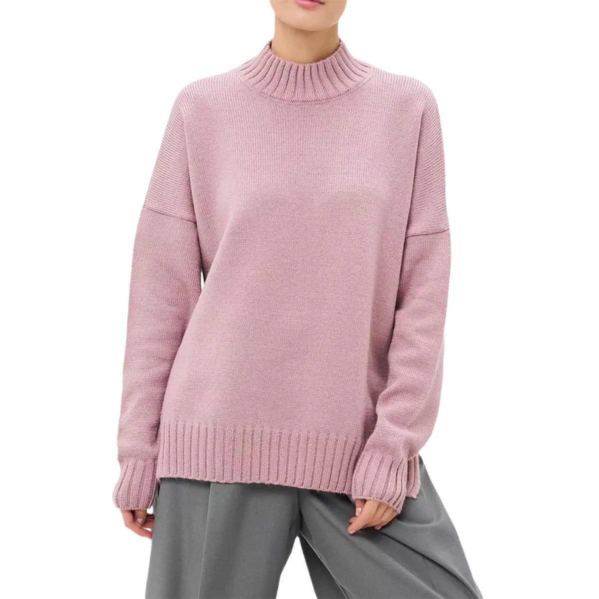 Half Turtleneck Thread Sweater Sub-loose Casual Sweater