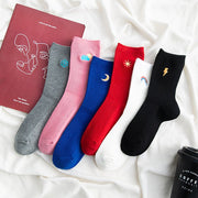 Mid-Calf Socks for Women - Cozy Thin Cotton Socks for Autumn & Winter