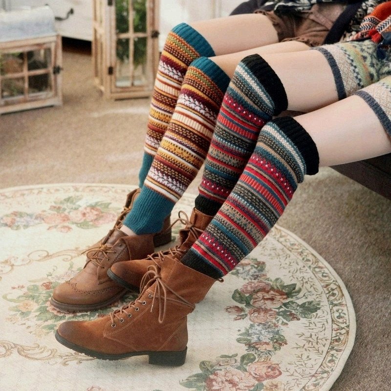 Warm Knee-High Boots Socks for Women