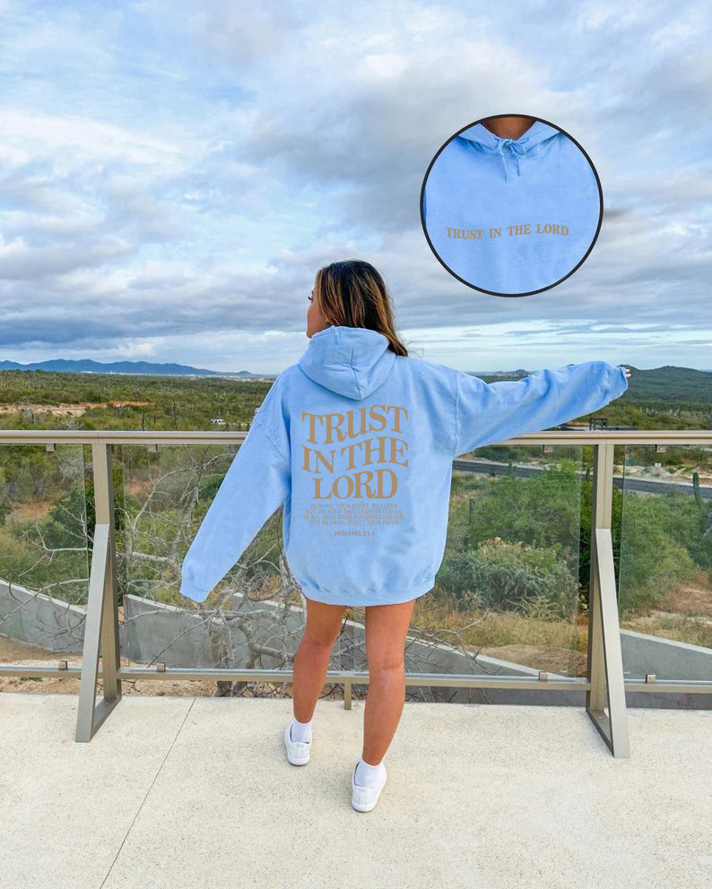 Letter Print Casual Long Sleeve Sports Hoodie