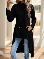 A Solid-colored Long-sleeved Top For Ladies