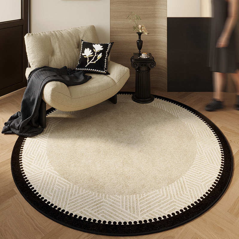 Round Vintage French-style Living Room Rug