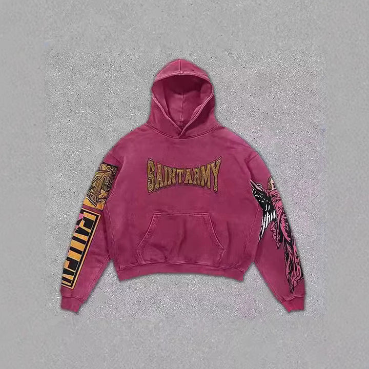 Printed Men's And Women's Leisure Pullover Hoodie