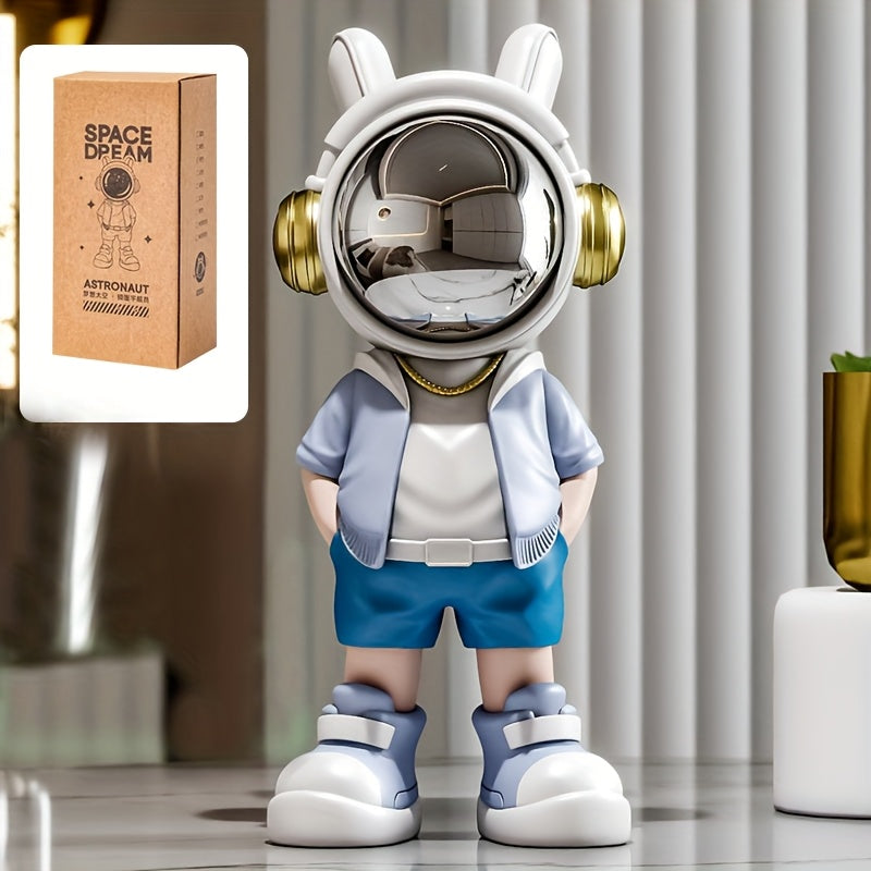 Astronaut desk ornament in vibrant colors modern living room decor