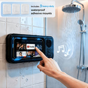 Waterproof Shower Speaker with 360° Rotating Phone Holder – IPX5, Fits 4‑6.8‑Inch Phones