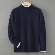 Half Wool Batwing Knit Sweater Solid Color Casual Base Shirt