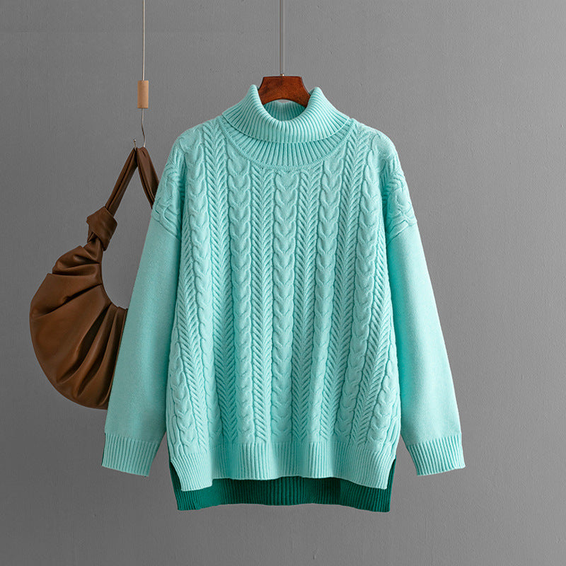 Two-tone Patchwork Jacquard Loose Western-style Slimming Top for Women