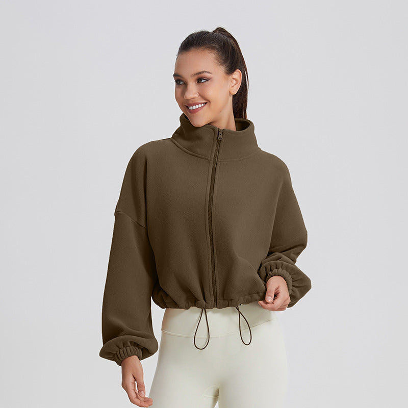 Women's Cozy Fleece Lapel Casual Sweatshirt