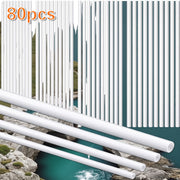 80-Piece ABS Plastic Tube Assembly – White Hollow Tubes (Round & Square) in 3 mm, 4 mm, 5 mm, 6 mm OD, 250 mm Length