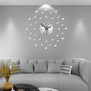 Modern Silent 3D Metal Wall Clock - Large Luxury Home Decor For Living Room