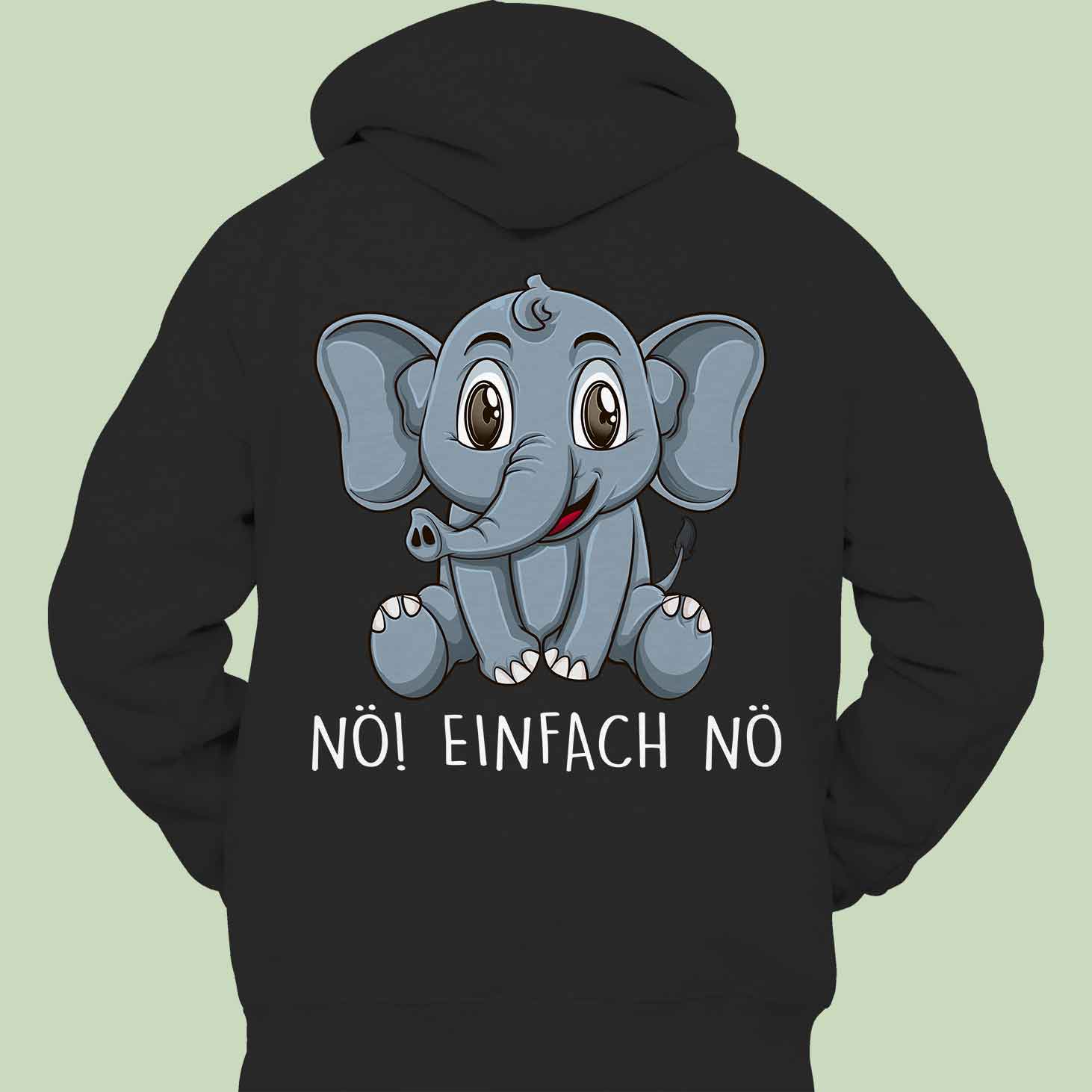 Korean Loose Hoodie Elephant Print Long Sleeve Loose Style