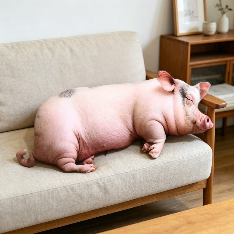 Realistic Pig, Cow and Panda Shaped Throw Pillow