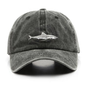 Unisex Adjustable Swimming Shark Baseball Cap with Animal Print