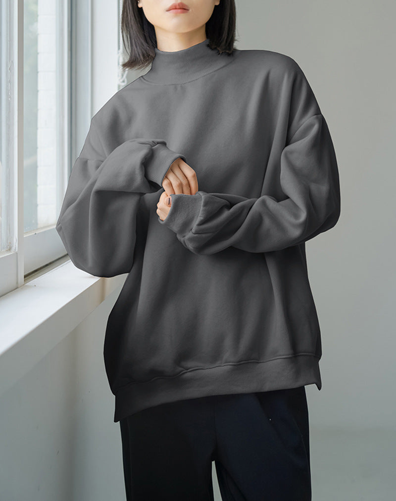 Cozy Oversized Brushed Fleece Pullover Hoodie for Women