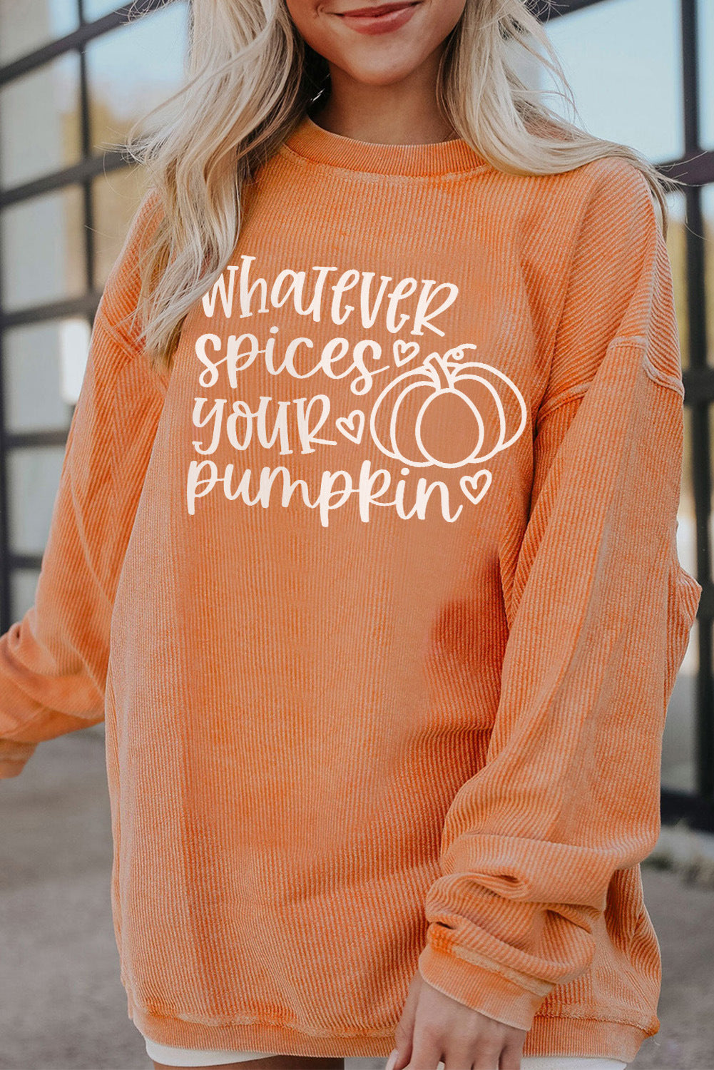 Halloween Pumpkin Head Sweater Women's Loose Round Neck Pullover