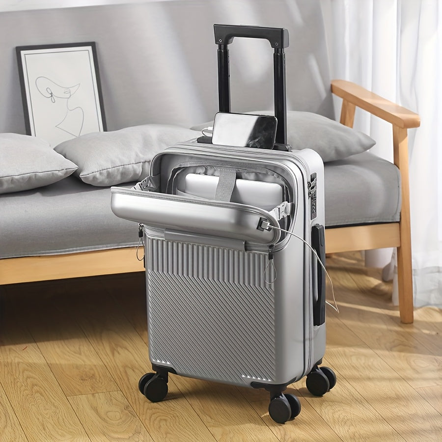 Luggage Case 20 Inch Luggage with Password Lock And Wheels | 1pc Travel Function Boarding Case, Big Capacity Suitcase, Suitable for Daily Use As A Neutral Bag