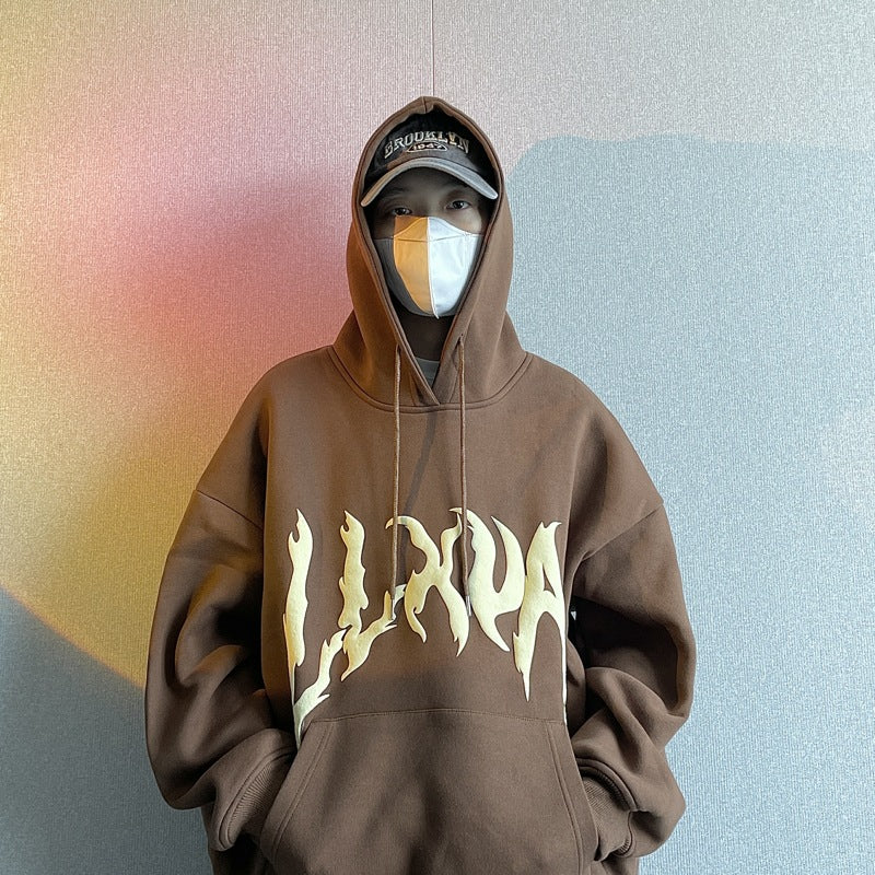 Men's Casual Long Sleeve Loose Pullover Hoodie