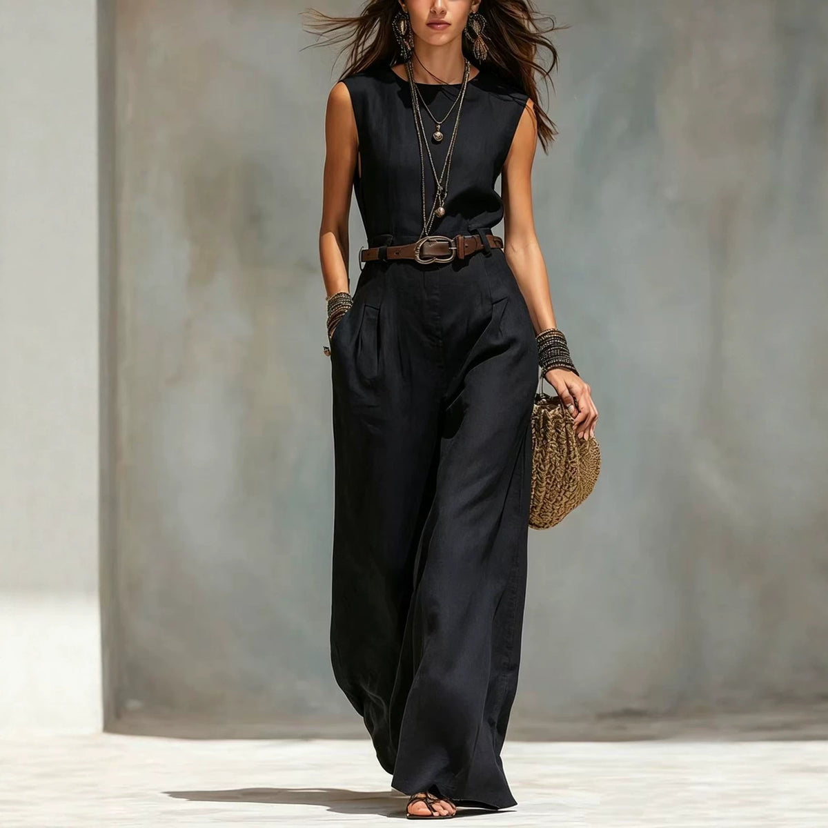 Summer Sleeveless Off-shoulder Professional Chic Womens