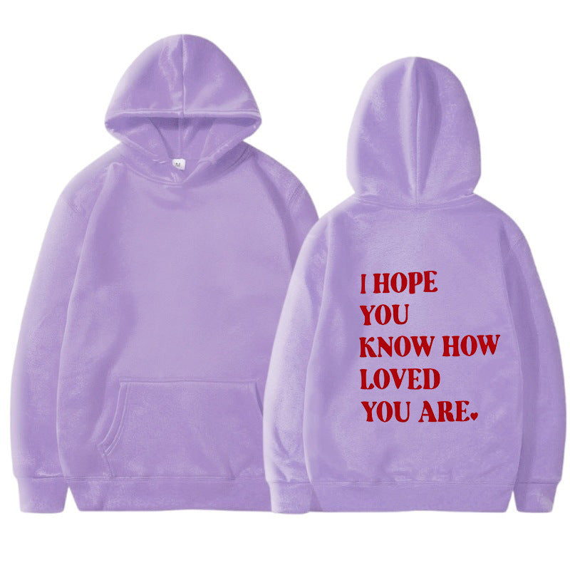 Plus Size Casual Printed Drawstring Hoodie
