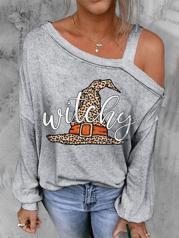 Halloween Christmas Pumpkin Printed Thin Sweater For Women