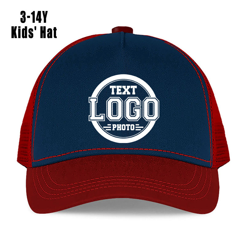 Customizable Youth Baseball Caps – Snapback Closure, Lightweight, Ideal for Photo, Text or Logo Printing
