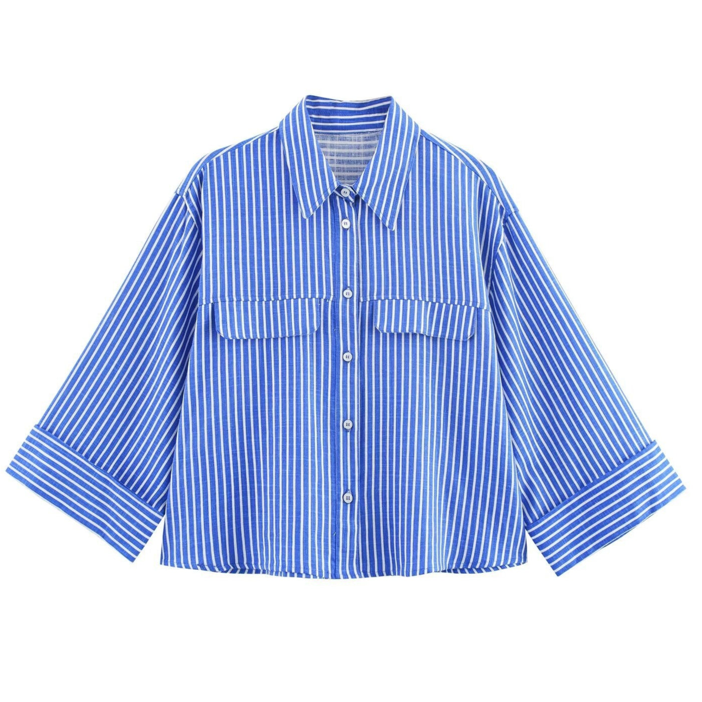 Retro-style Striped Blouse For Women