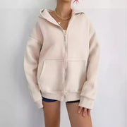 Women's Cozy Zipper Hooded Cardigan Coat