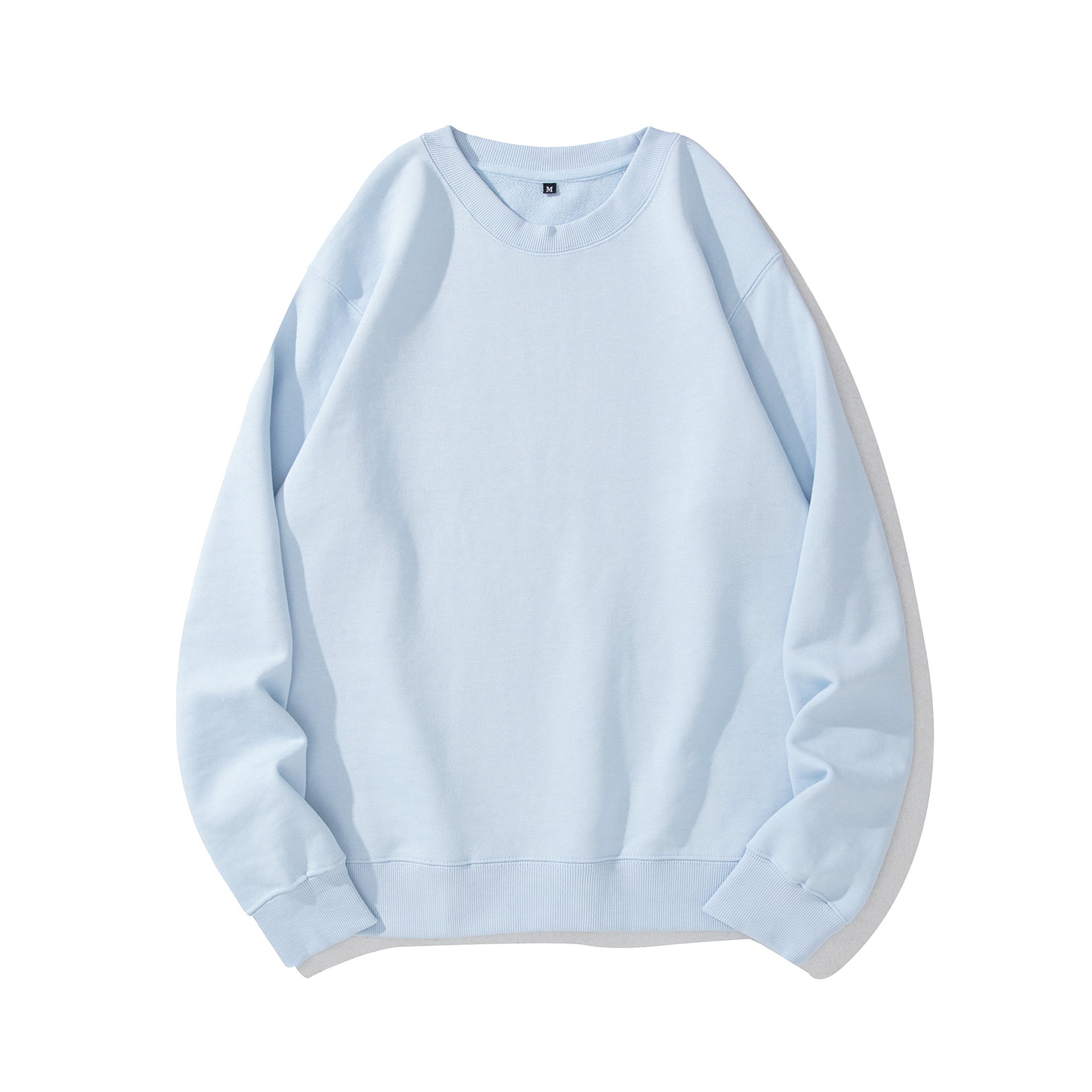 Heavyweight Round Neck Sweater Thickened Terry Solid Color Couple