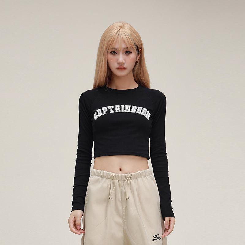 Retro American Crop Top Vintage Short Sleeve Summer Tee