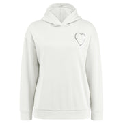 Women's Long-Sleeve Love Heart Pullover Hoodie