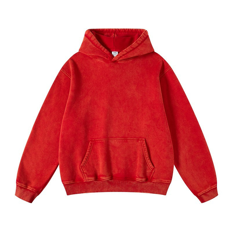 Women's Retro Fleece Lined Loose Hoodie