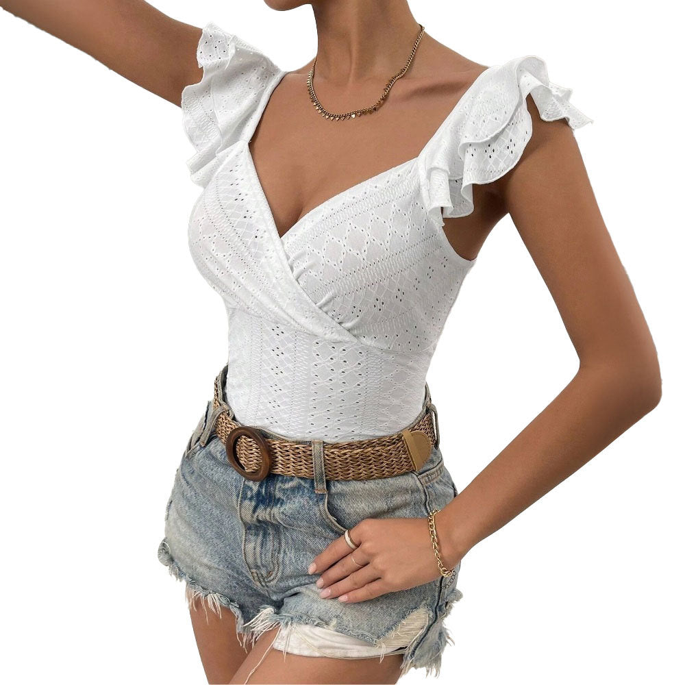 Elegant Flattering Slimming Tapered Three Quarter Length Jumpsuit
