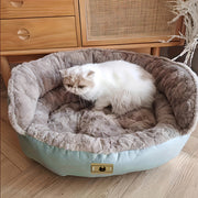 Cozy Round Dog Bed With Plush Cover & Non-Slip Bottom - Machine Washable Soft Polyester, Fits Up To 10, 196.21Lb, Grey - Perfect For Small To Large Breeds, Adds Comfort To Your Home, Dog Bed For Sm...