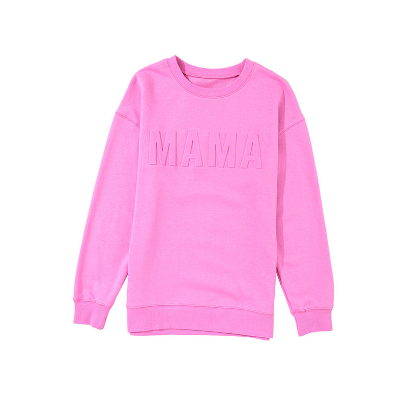 Casual Print Solid Pullover Sweatshirt