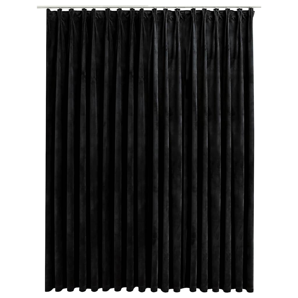 Blackout Curtain with Hooks, Velvet; Blackout Curtain with