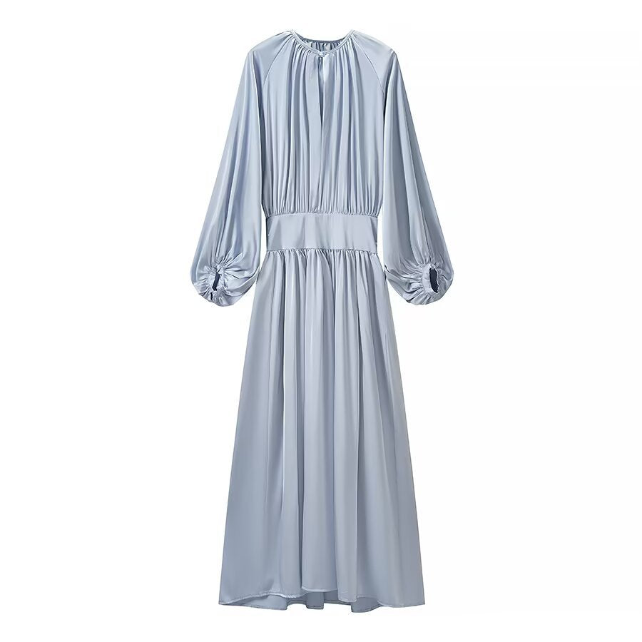 Stylish Versatile and Chic Casual-designed Satin Maxi Dress