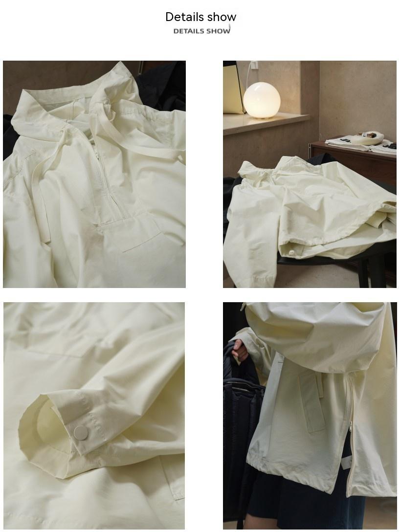 Korean Style Slim Hooded Windbreaker Jacket