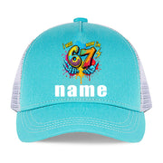 Custom Name Baseball Cap with Hands-Holding Graphic – Sun-Protective All-Season Hat for Teens