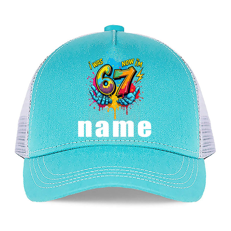 Custom Name Baseball Cap with Hands-Holding Graphic – Sun-Protective All-Season Hat for Teens