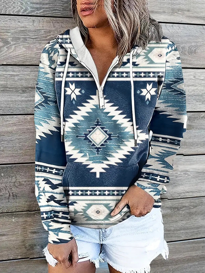 Ethnic Style Women's 3D Graphic Casual Sports Hoodie