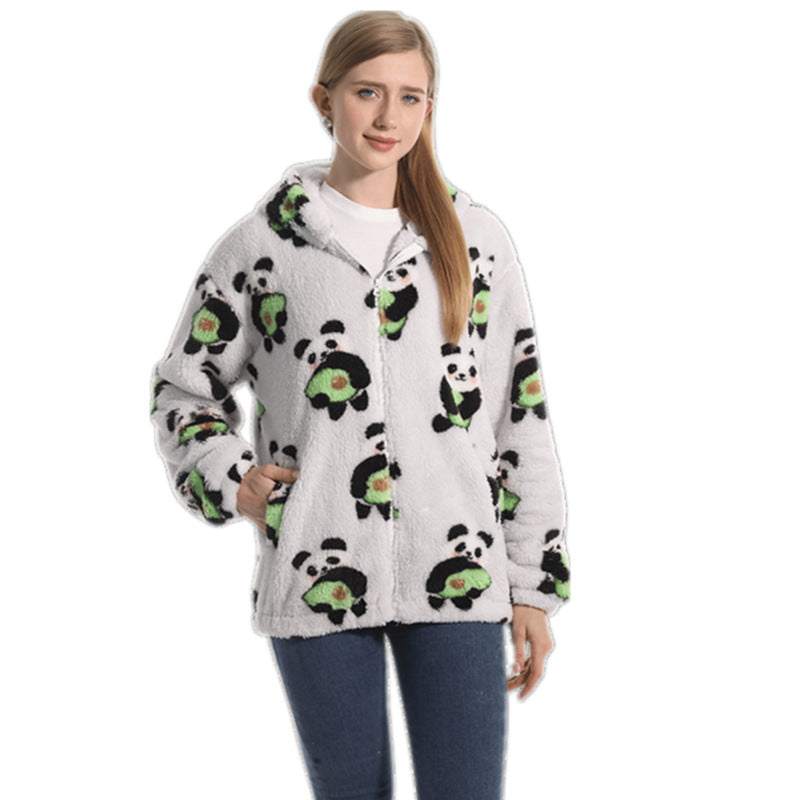 Women's Fleece-Lined Thick Hooded Jacket