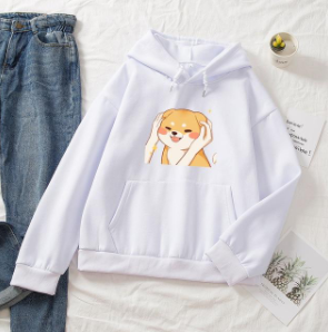 Casual Solid Color Loose Pullover Hoodie