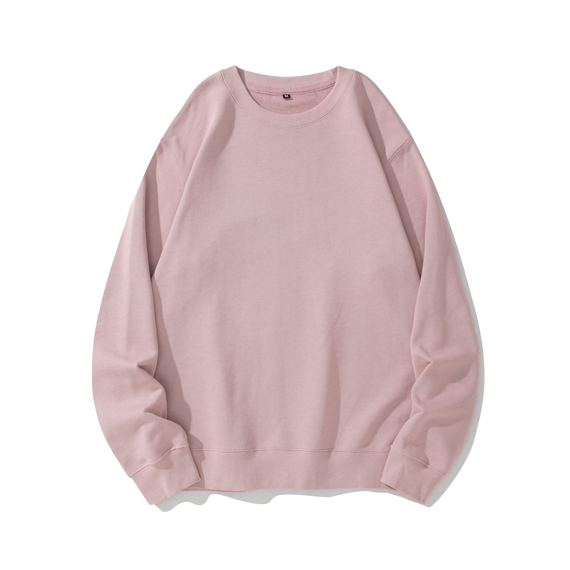 Heavyweight Round Neck Sweater Thickened Terry Solid Color Couple