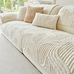 A Plush Non-Slip Sofa Cushion Cover: Luxury Modern, Pet-proof, Breathable, Stylish Home Decor for Living Room, Bedroom, Or Office.